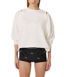 Felpa donna in jersey con cut-out