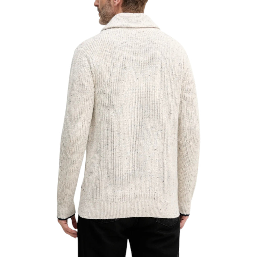 Cardigan uomo mélange a trecce