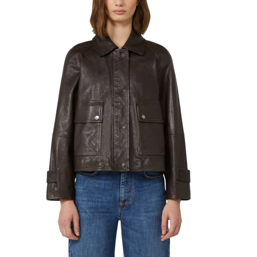 Giacca donna a camicia in nappa