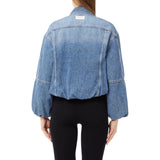 Giubbino donna in denim effetto balloon