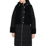 Giacca donna imbottita lunga con cappuccio