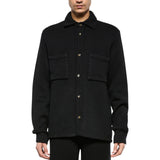 Camicia uomo con cappuccio in lana e cashmere