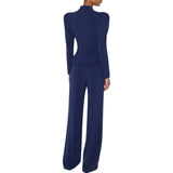 Pantaloni donna in crêpe leggero con cintura