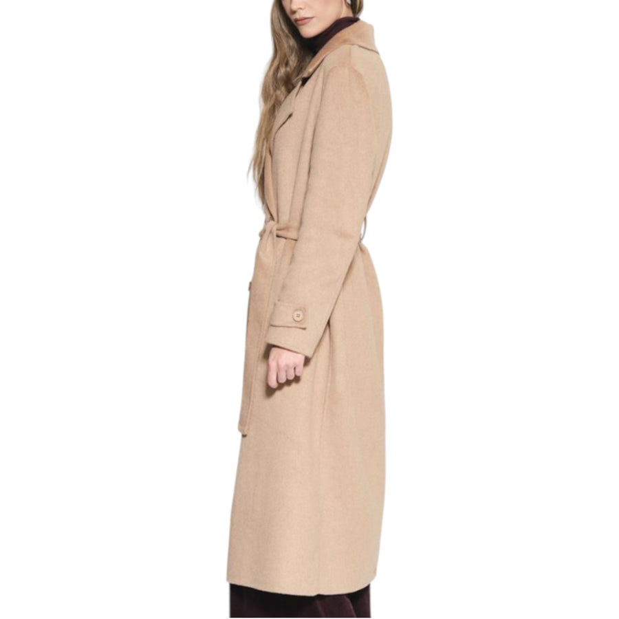 Trench donna in panno misto lana