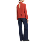 Blusa donna fluida con spacchi