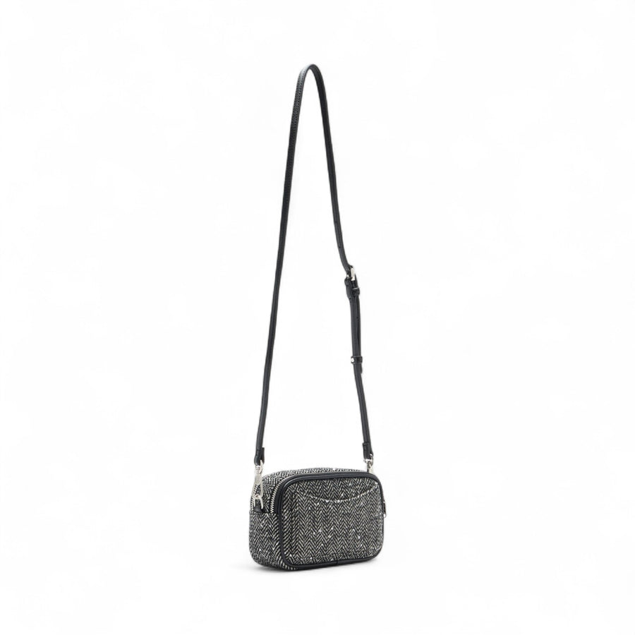 Borsa donna piccola chevron con paillettes