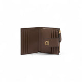 Portafoglio donna zip-around in nappa chevron