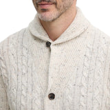 Cardigan uomo mélange a trecce
