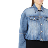 Giubbino donna in denim effetto balloon