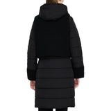 Giacca donna imbottita lunga con cappuccio