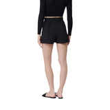 Shorts donna in crêpe leggero con pinces