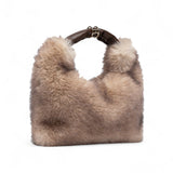 Borsa donna hobo in faux fur
