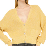 Cardigan donna con bottoni gioiello