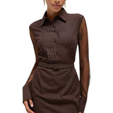 Abito donna in cotone e pizzo