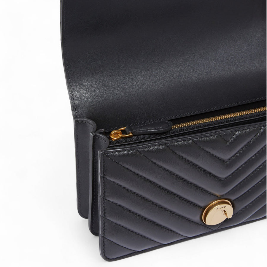 Borsa a tracolla piccola Love Bag in nappa matelassé