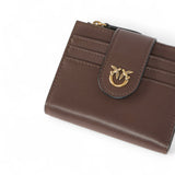 Portafoglio donna zip-around in nappa chevron