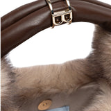 Borsa donna hobo in faux fur