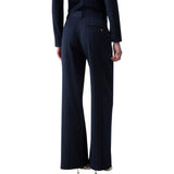 Pantaloni donna straight gessati