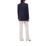 Blazer donna doppiopetto in flanella di jersey