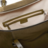 Borsa donna tote in suede con dettagli texani
