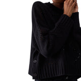 Maglia donna con perline e traforature