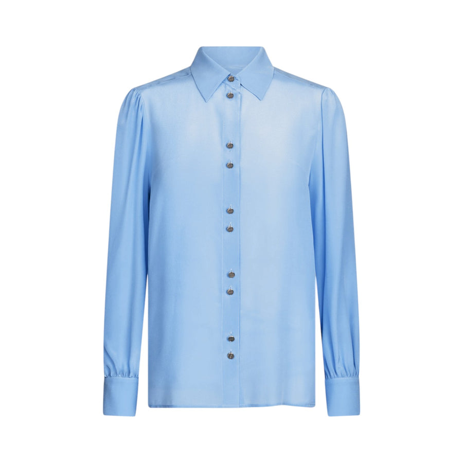 Camicia donna azzurra in viscosa