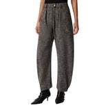 Pantaloni donna balloon in flanella