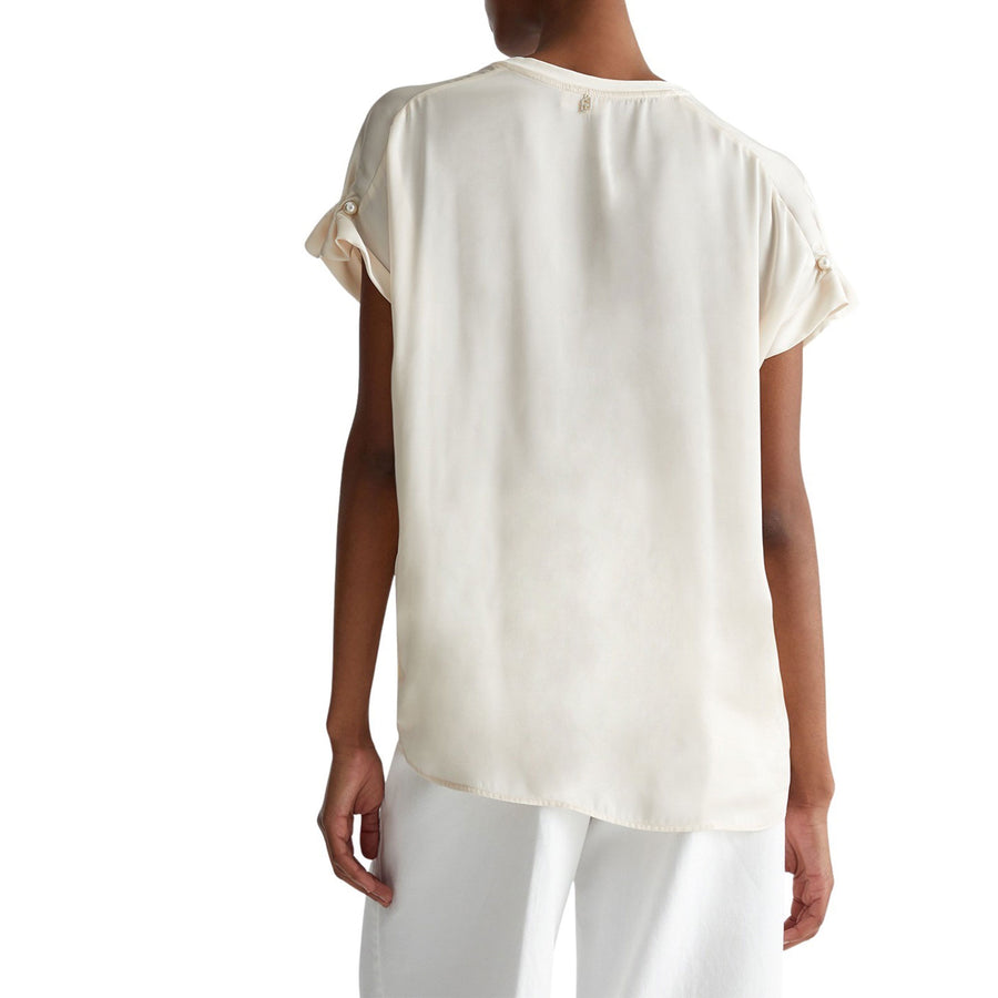 T-shirt donna con perle