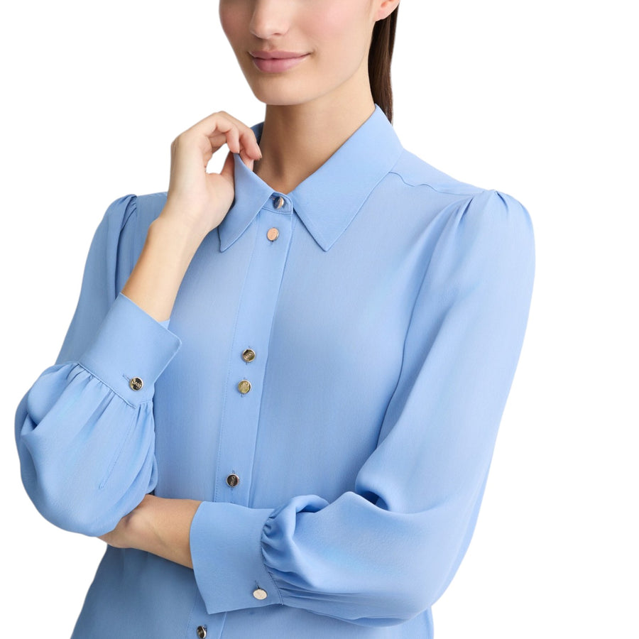 Camicia donna azzurra in viscosa