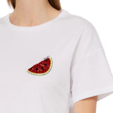 T-shirt donna con patch
