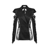 Giacca donna in nappa con frange