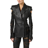 Giacca donna in nappa con frange