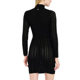 Abito donna corto in maglia traforata