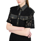 Abito donna corto in pizzo