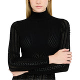 Abito donna corto in maglia traforata