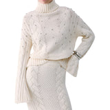 Dolcevita donna a trecce con strass