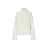 Dolcevita donna a trecce con strass