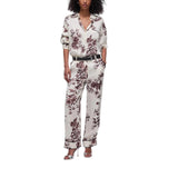 Pantaloni donna in raso stampato