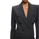 Giacca donna doppiopetto slim fit