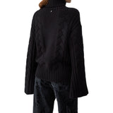 Dolcevita donna a trecce con strass