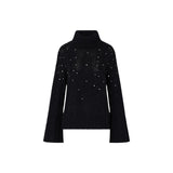 Dolcevita donna a trecce con strass