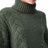 Dolcevita donna a trecce con strass