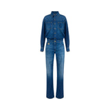 Tuta donna in denim con lucchetto gioiello