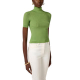 Top donna in maglia con trasparenze