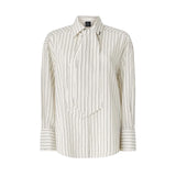 Camicia donna a righe con cravatta