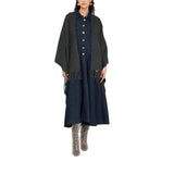 Poncho donna con logo e frange