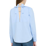 Camicia donna con fiocco gioiello