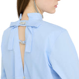 Camicia donna con fiocco gioiello