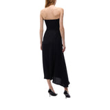 Abito donna midi senza maniche in satin