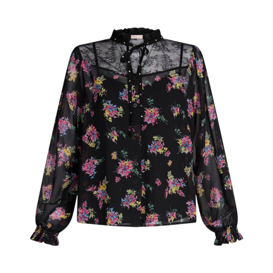 Camicia donna in georgette floreale